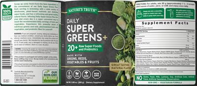 Daily Super Greens label