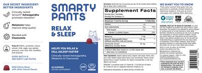 Relax & Sleep Wild Cherry Flavor label