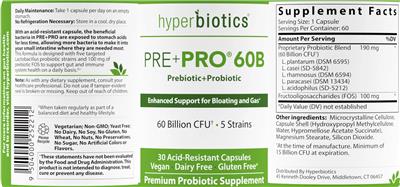 Pre+Pro 60B label