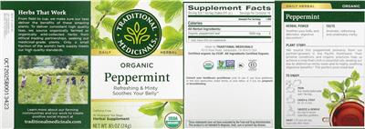 Organic Peppermint label
