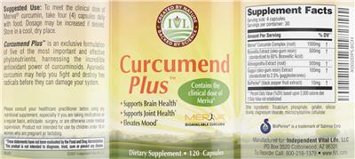 Curcumend Plus label