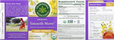 Organic Smooth Move Senna Chamomile label