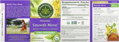 Organic Smooth Move Senna Peppermint label