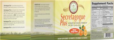 Secretagogue Plus Orange Flavor label