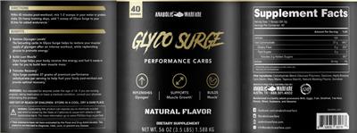 Glyco Surge Natural Flavor label