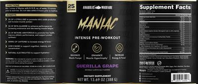 Maniac Guerilla Grape label