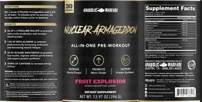 Nuclear Armageddon Fruit Explosion label