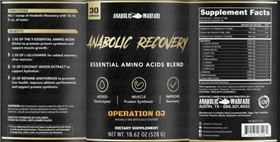Anabolic Recovery Operation OJ label