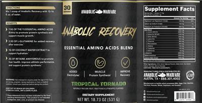 Anabolic Recovery Tropical Tornado label