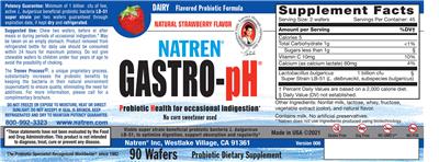 Gastro-pH Strawberry Flavor label