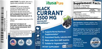 Black Currant label
