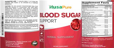 Blood Sugar Support label