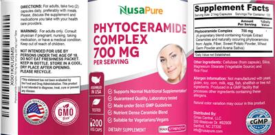 Phytoceramide Complex 700 mg label