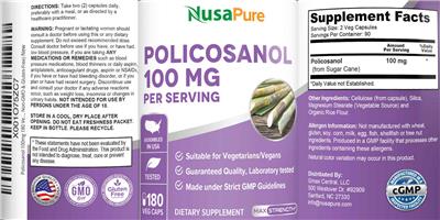 Policosanol 100 mg label
