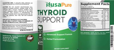Thyroid Support label