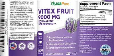 Vitex Fruit label