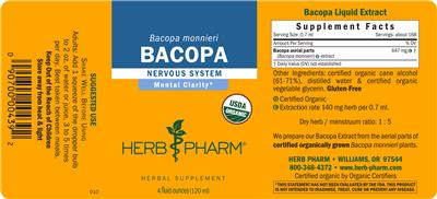 Bacopa label