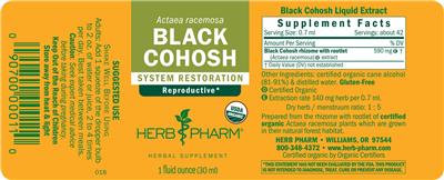 Black Cohosh label