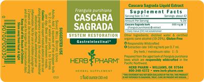 Cascara Sagrada label