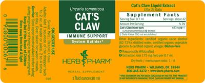 Cat's Claw label