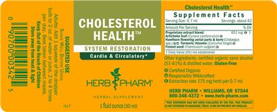 Cholesterol Health label