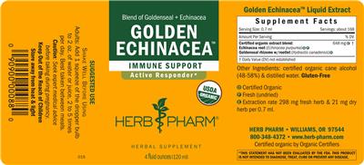 Golden Echinacea label