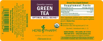 Green Tea label