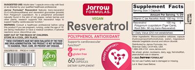 Resveratrol label