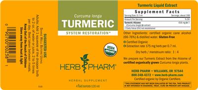Turmeric label