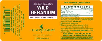 Wild Geranium label