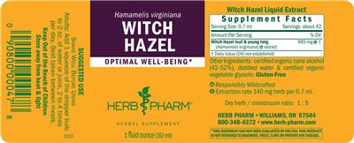 Witch Hazel label