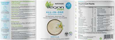 VeganSmart All-In-One Nutritional Shake Vanilla label
