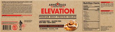 Elevation Frosted Cinnamon Roll label
