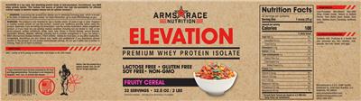 Elevation Fruity Cereal label