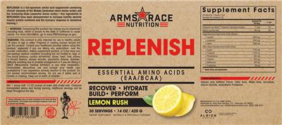Replenish Lemon Rush label