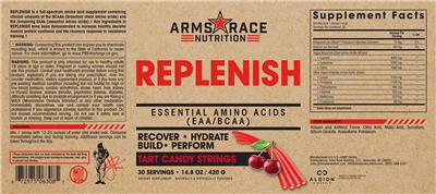 Replenish Tart Candy Strings label