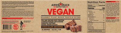 Vegan Chocolate Brownie label