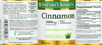 Cinnamon Plus Chromium label