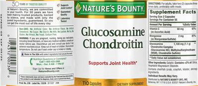 Glucosamine Chondroitin label