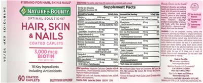 Hair, Skin & Nails label