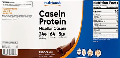 Casein Protein 24 g Chocolate label