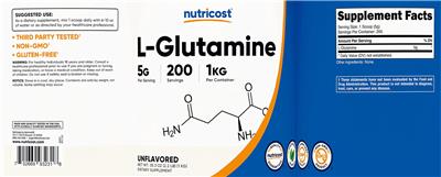 L-Glutamine 5 g Unflavored label