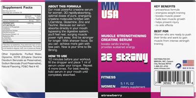 Be Strong Strawberry label