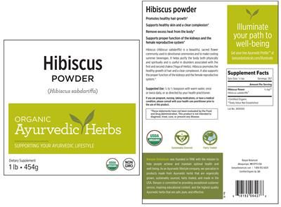 Hibiscus Powder label