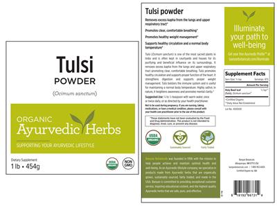 Tulsi Powder label