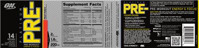 Platinum Pre- Fruit Punch label