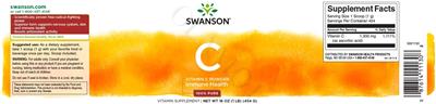 Vitamin C Powder label