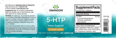 5-HTP 50 mg label