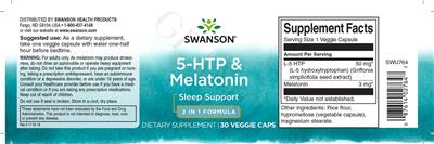 5-HTP & Melatonin label