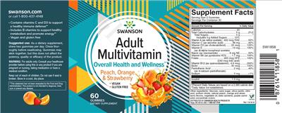 Adult Multivitamin label